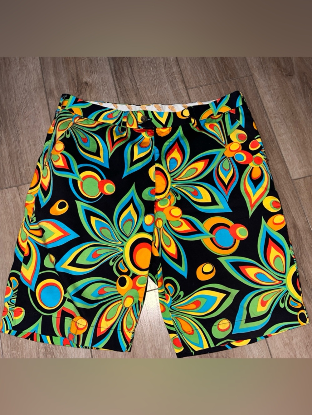 Loudmouth Golf Shorts Mens 38 Shagadelic Colorful Print Crazy Great